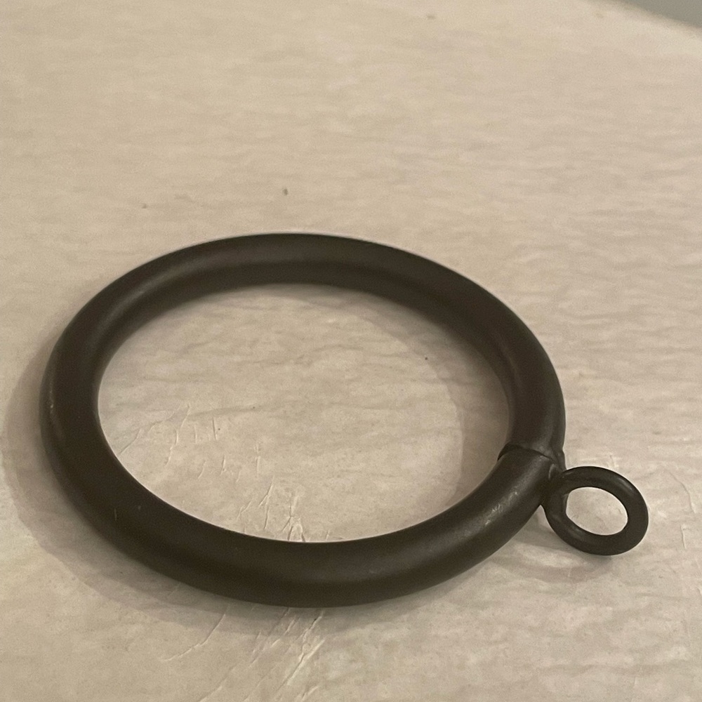Designer Black Iron Drapery Rings - Picture 5 of 5